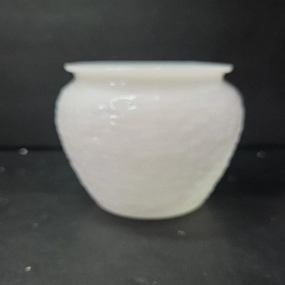 National Potteries White Milk Glass Vase, Vintage Decor, Replacement Centerpiece